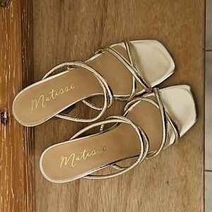 Matisse Metallic Gold Heels